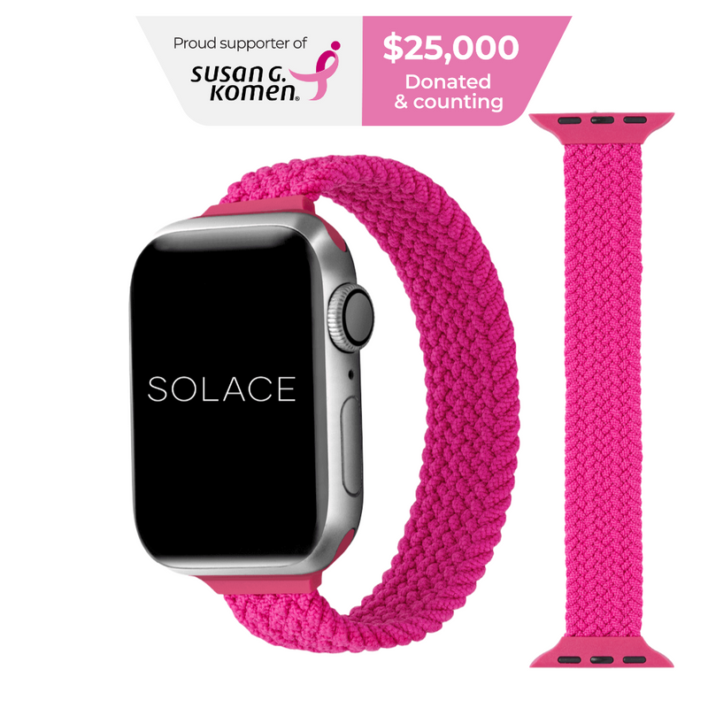 Black slim braided Apple Watch Band Compatible with series Series 9, 8, 7, 6, SE, 5, 4, 3, 2, and 1 and Ultra
